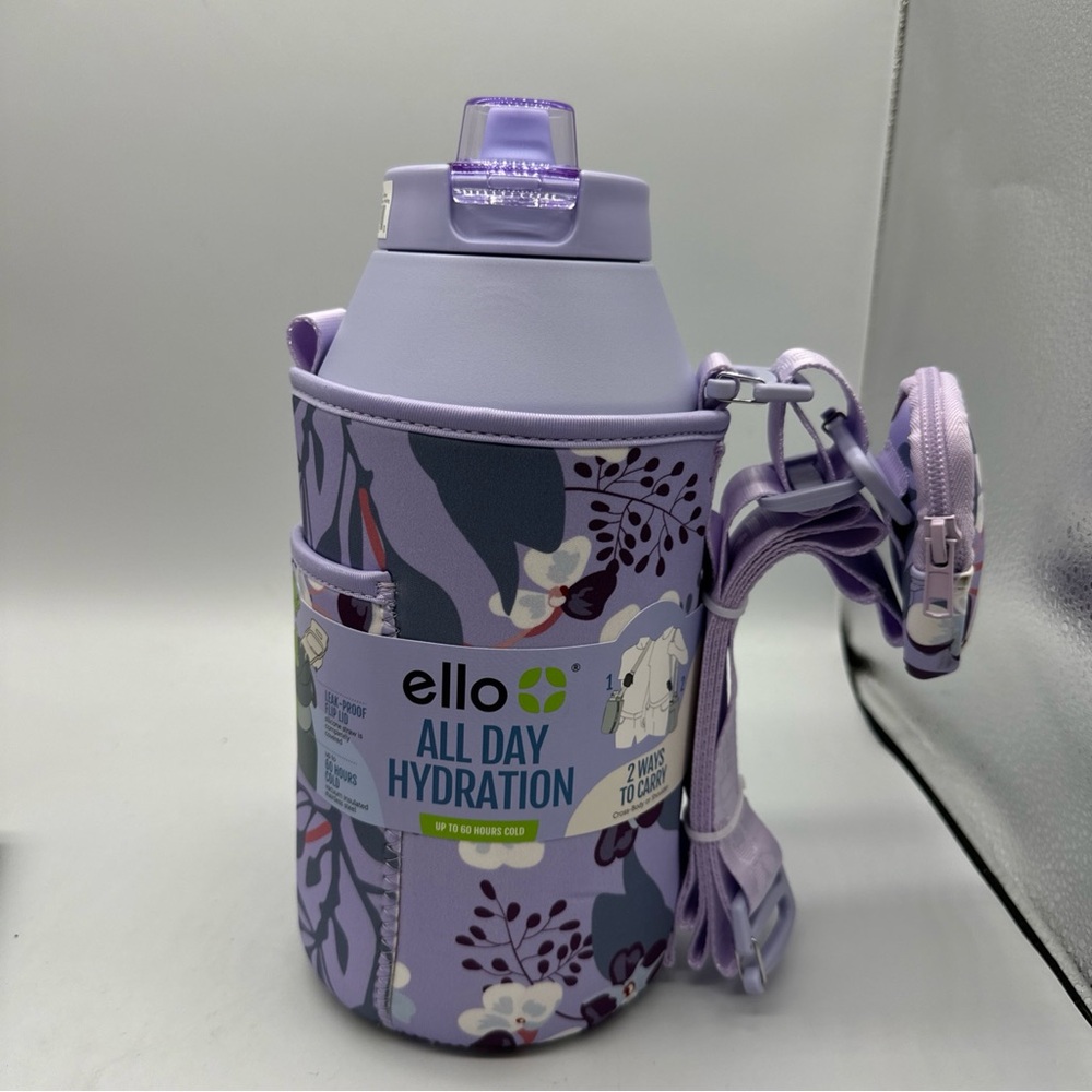 Ello Lavender All Day Hydration Bottle with Holder